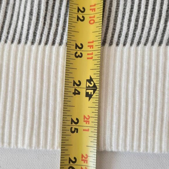 Merokeety Womens Ribbed Classic & Comfy Ribbed Pullover Sweater Gray White Large - Picture 11 of 13